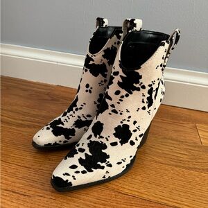 Cow print boots!